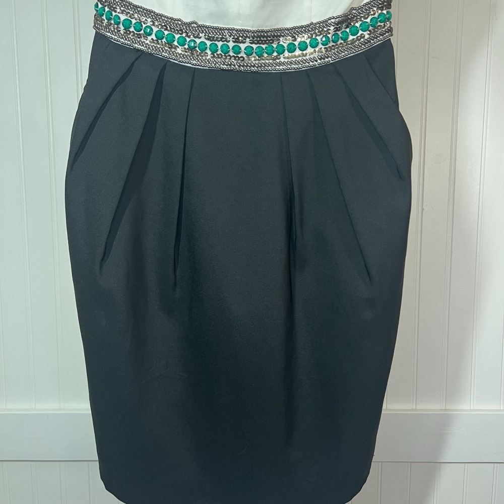 Greylin Dress Hoco Coquette Strapless Mini Beaded Embellish Cocktail Party Glam - Picture 8 of 13